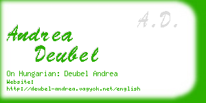 andrea deubel business card